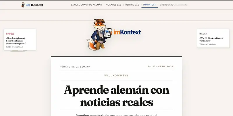 Captura de pantalla de Im Kontext Vokabellab