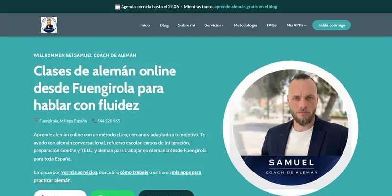 Captura de pantalla de Samuel Coach de Alemán